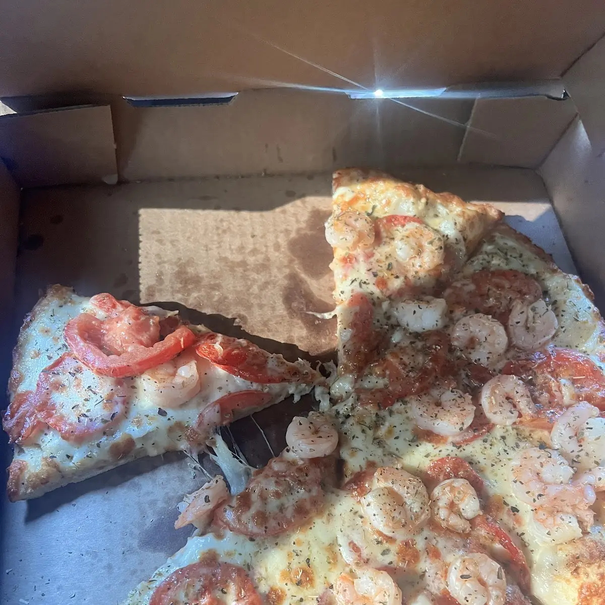 Shrimp Alfredo Pizza