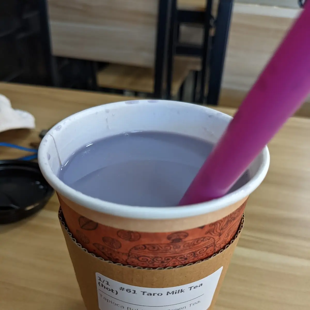 Hot Taro Milk Tea