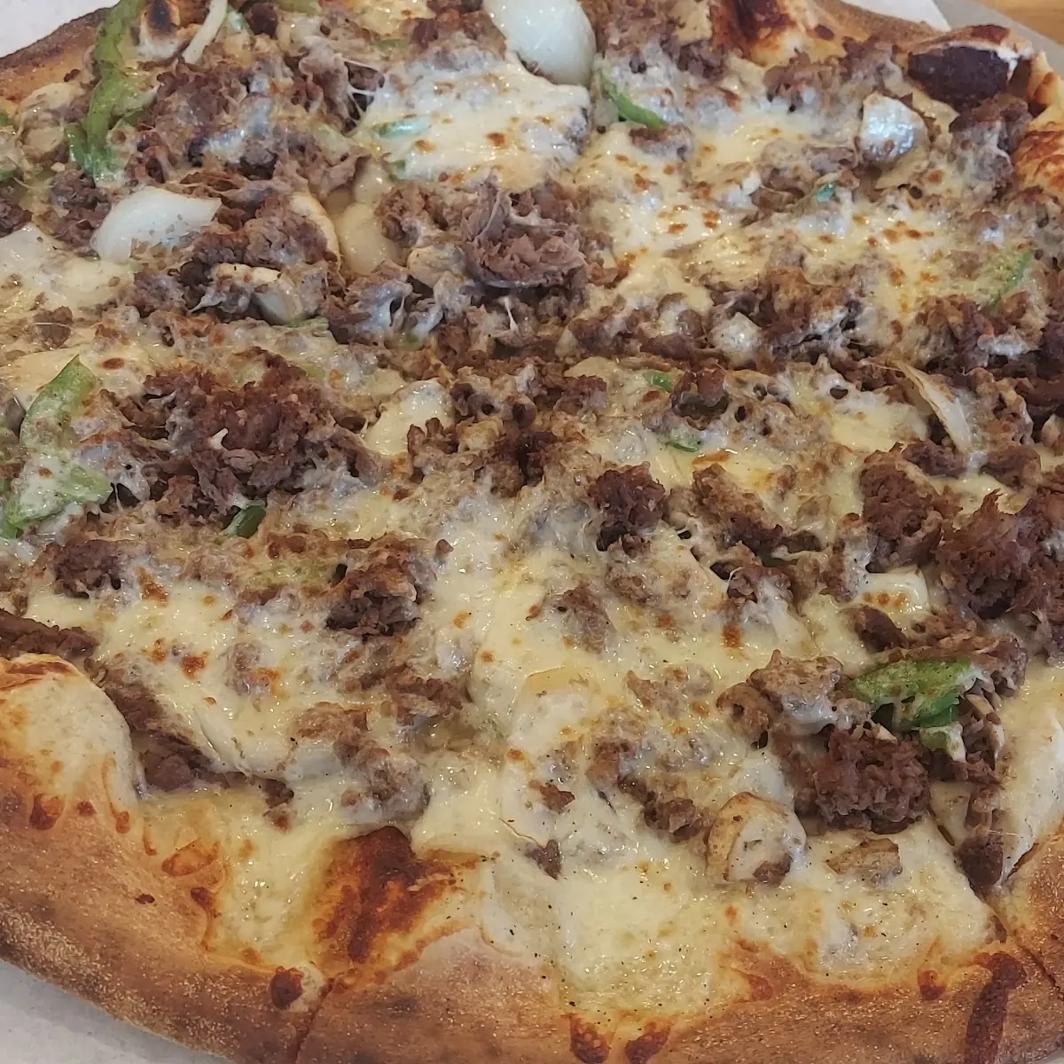 Steak and Cheese Pizza