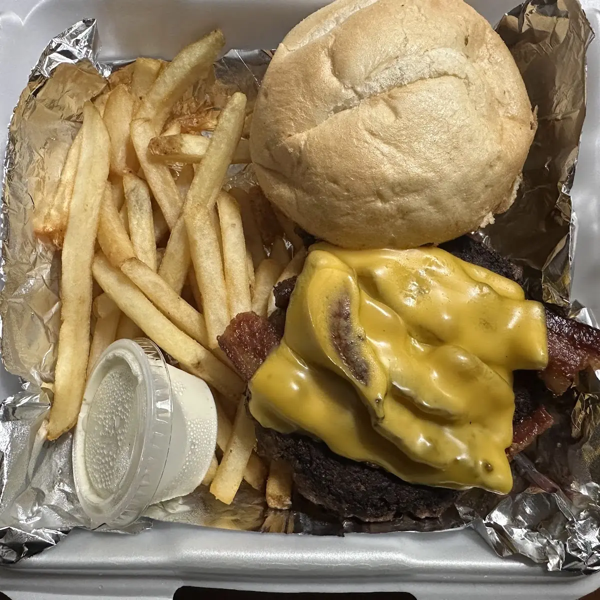Bacon Cheeseburger and Fries