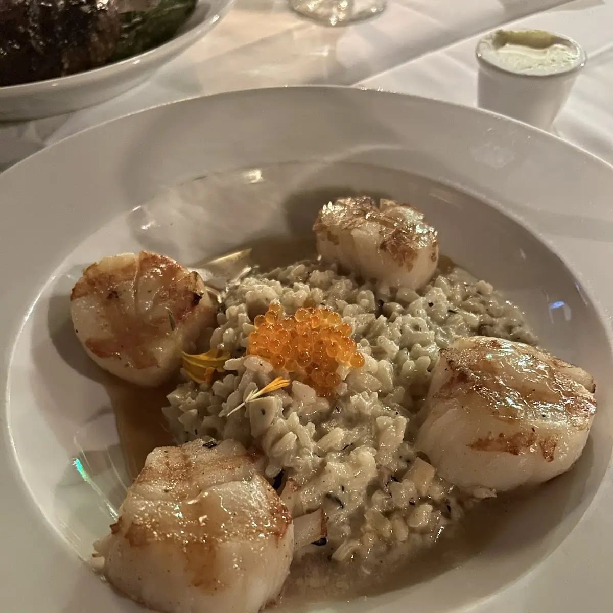 Scallops with Mushroom Risotto