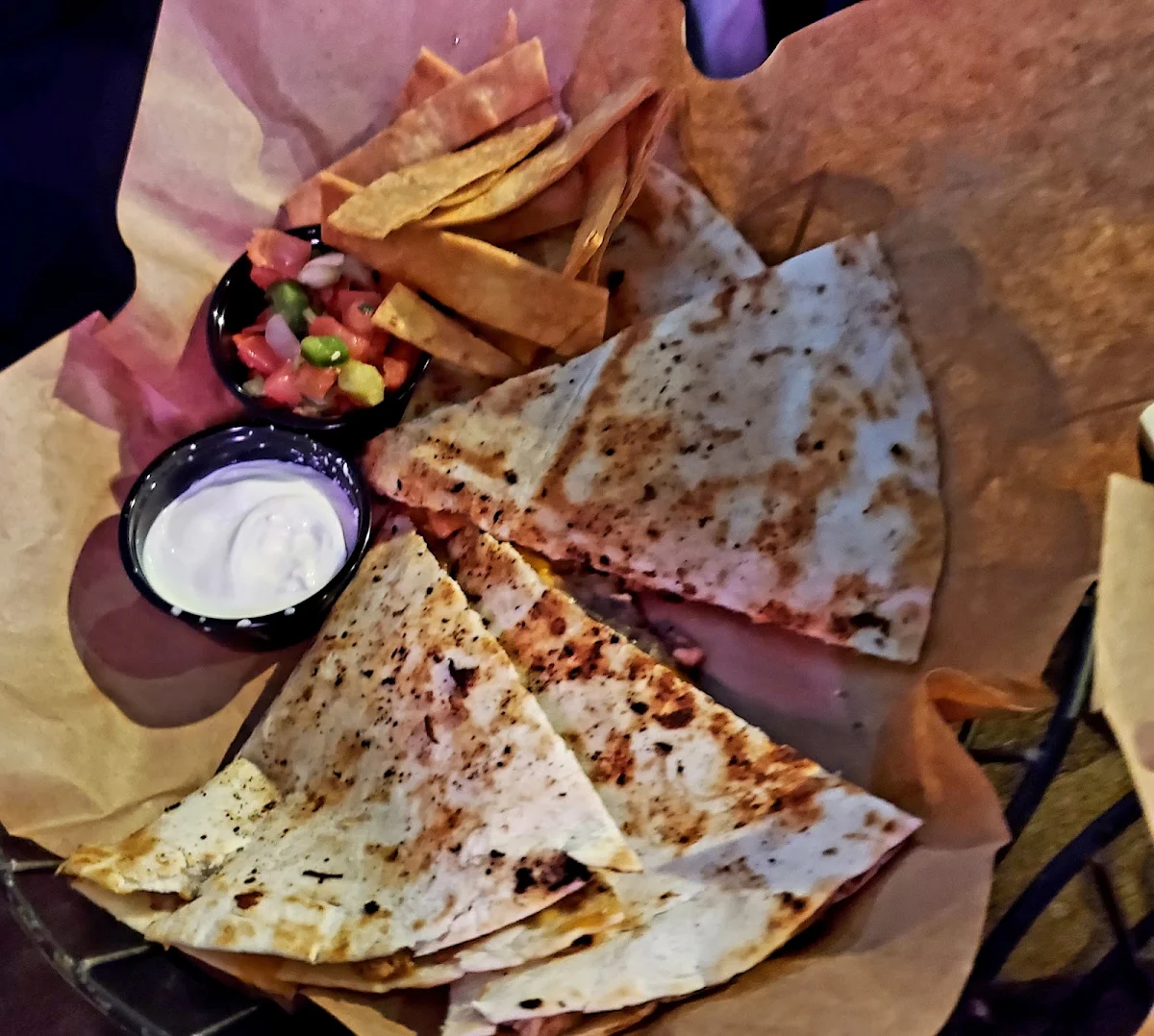 Chicken and Black Bean Quesadilla
