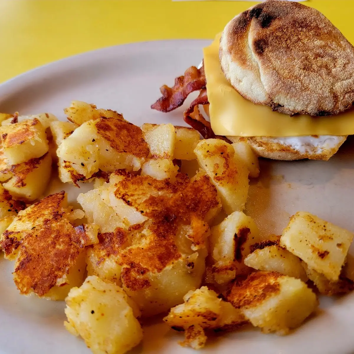 Scrapple and Egg Breakfast Sandwich