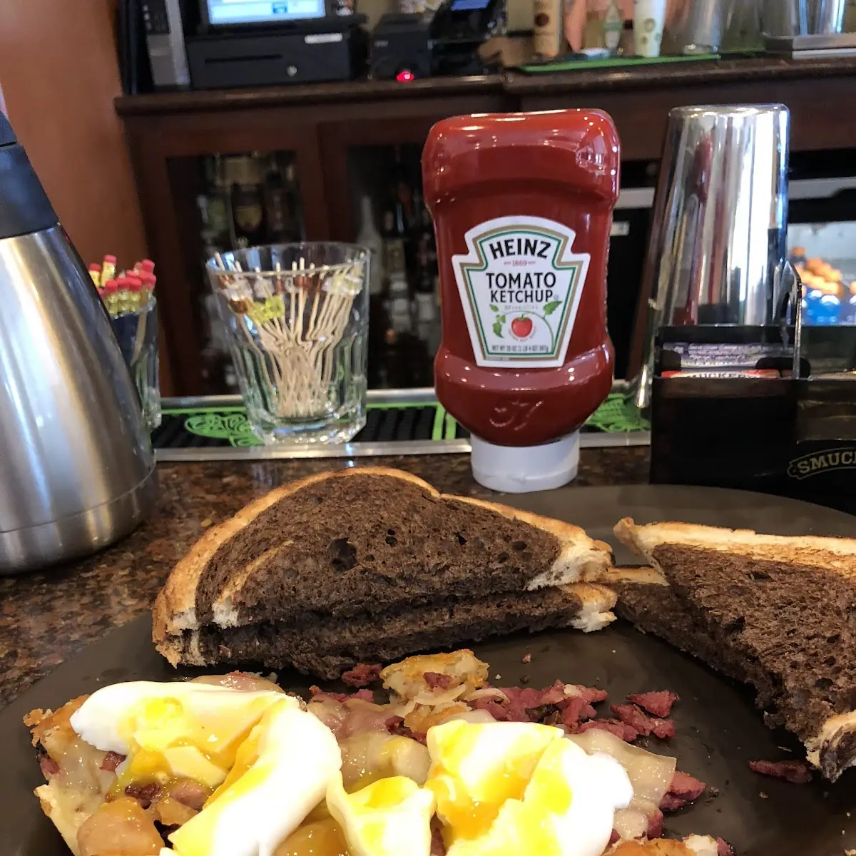 Corned Beef Hash with Poached Eggs
