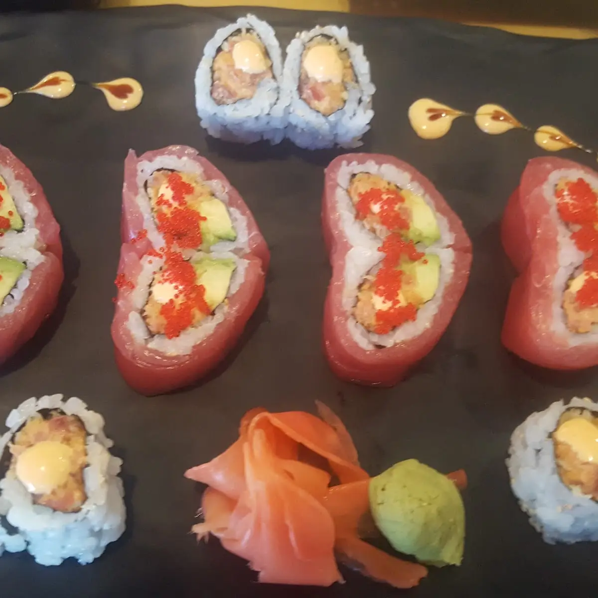 Sweet Heart Roll and Spicy Tuna Roll
