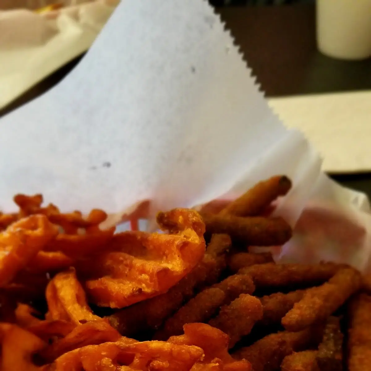 Fried Sweet Potatoes & Fried Green Beans