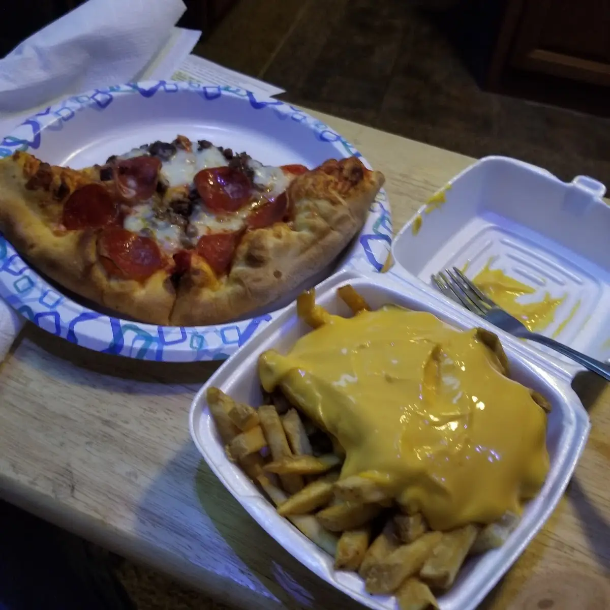 Pizza and Cheese Fries