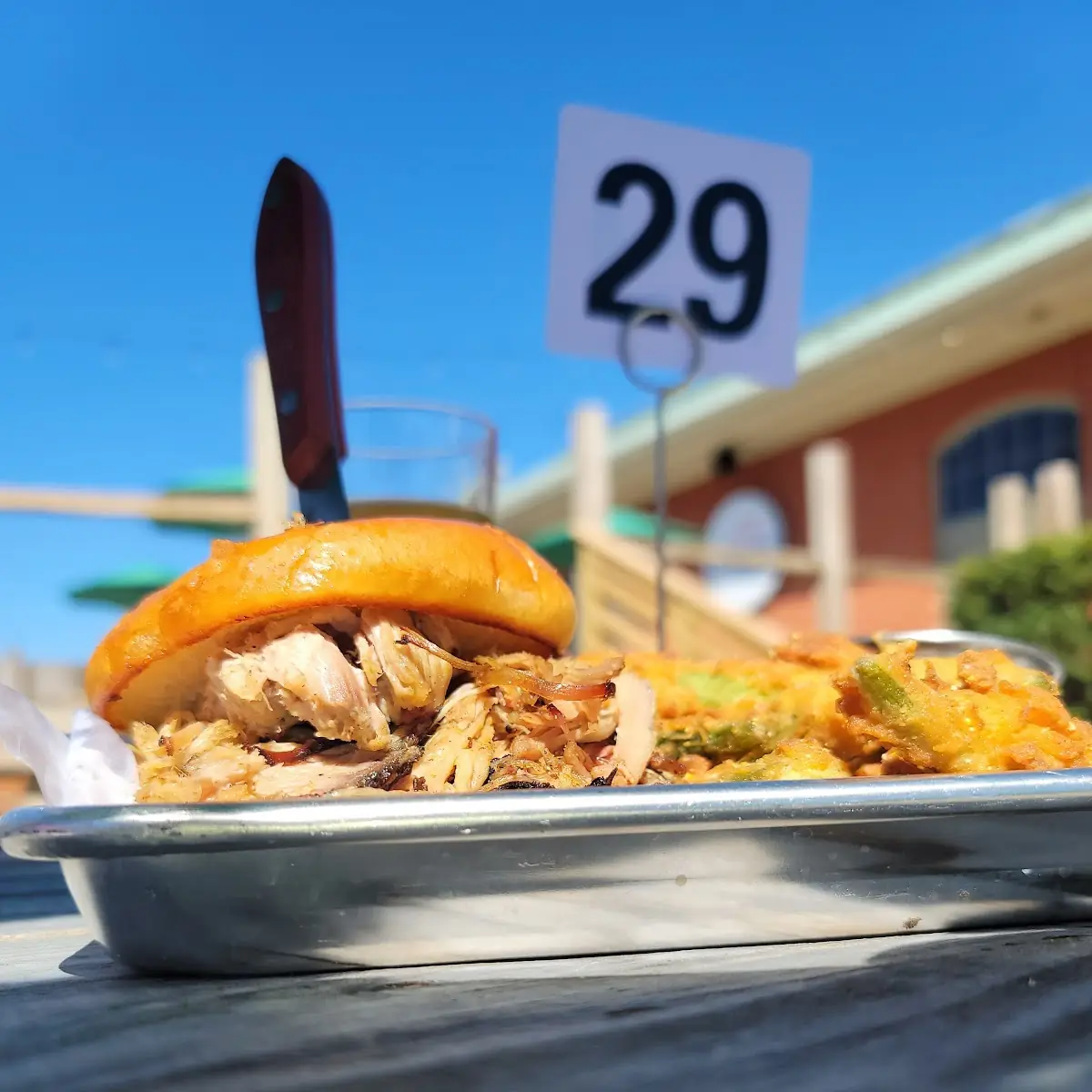 Pulled Pork Sandwich Whole Okra