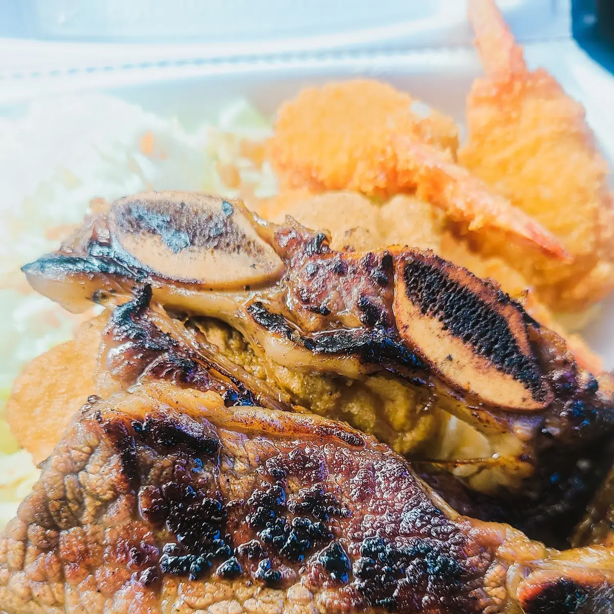 BBQ Short Ribs and Seafood Combo