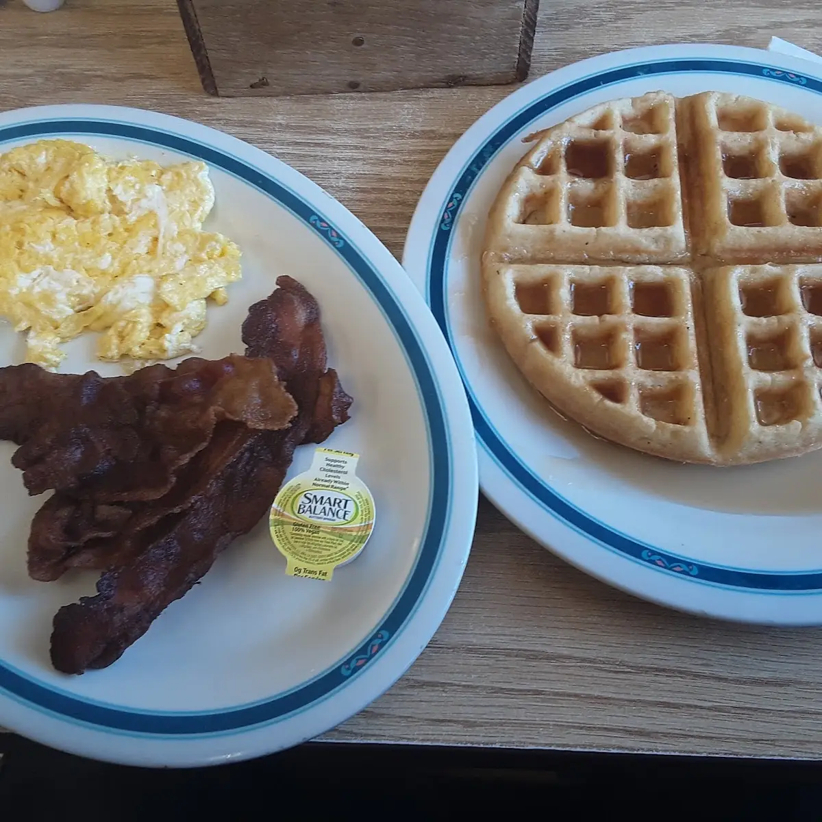 Waffle Eggs & Bacon
