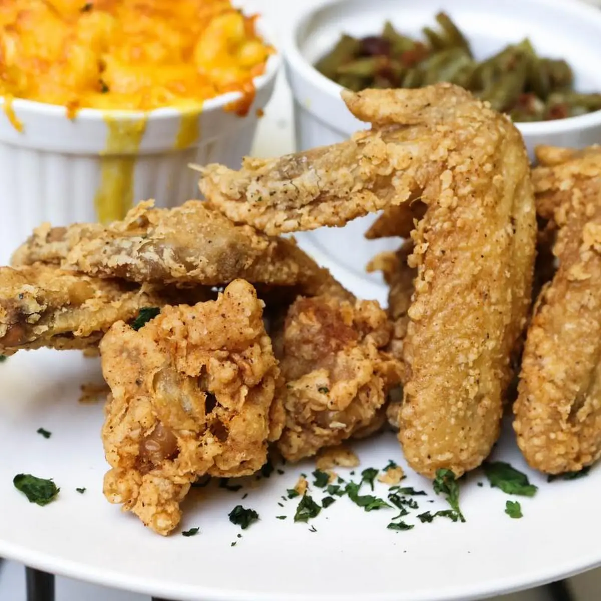 3 Fried Wings with 2 Sides