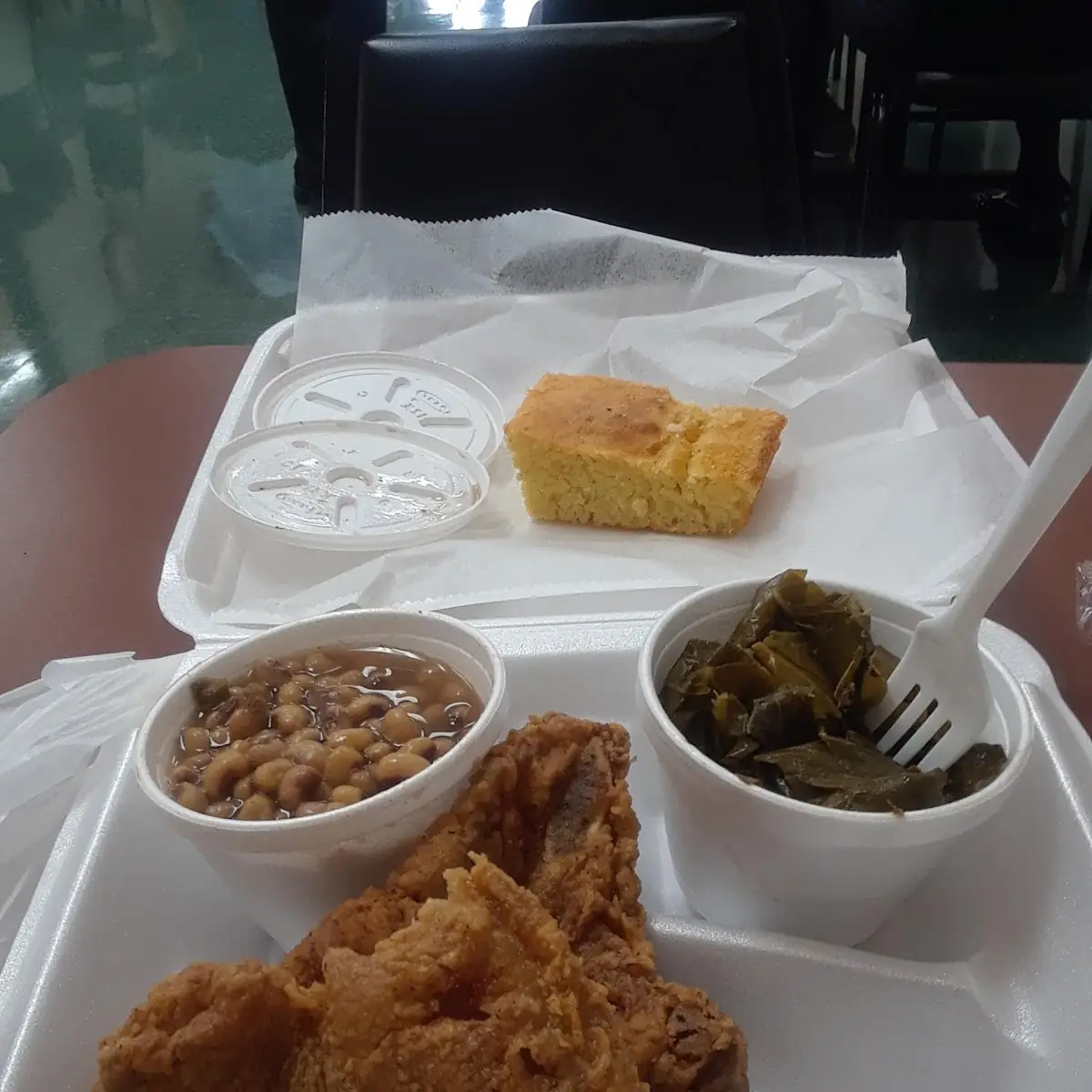 Meat and 3 with Fried Chicken Livers