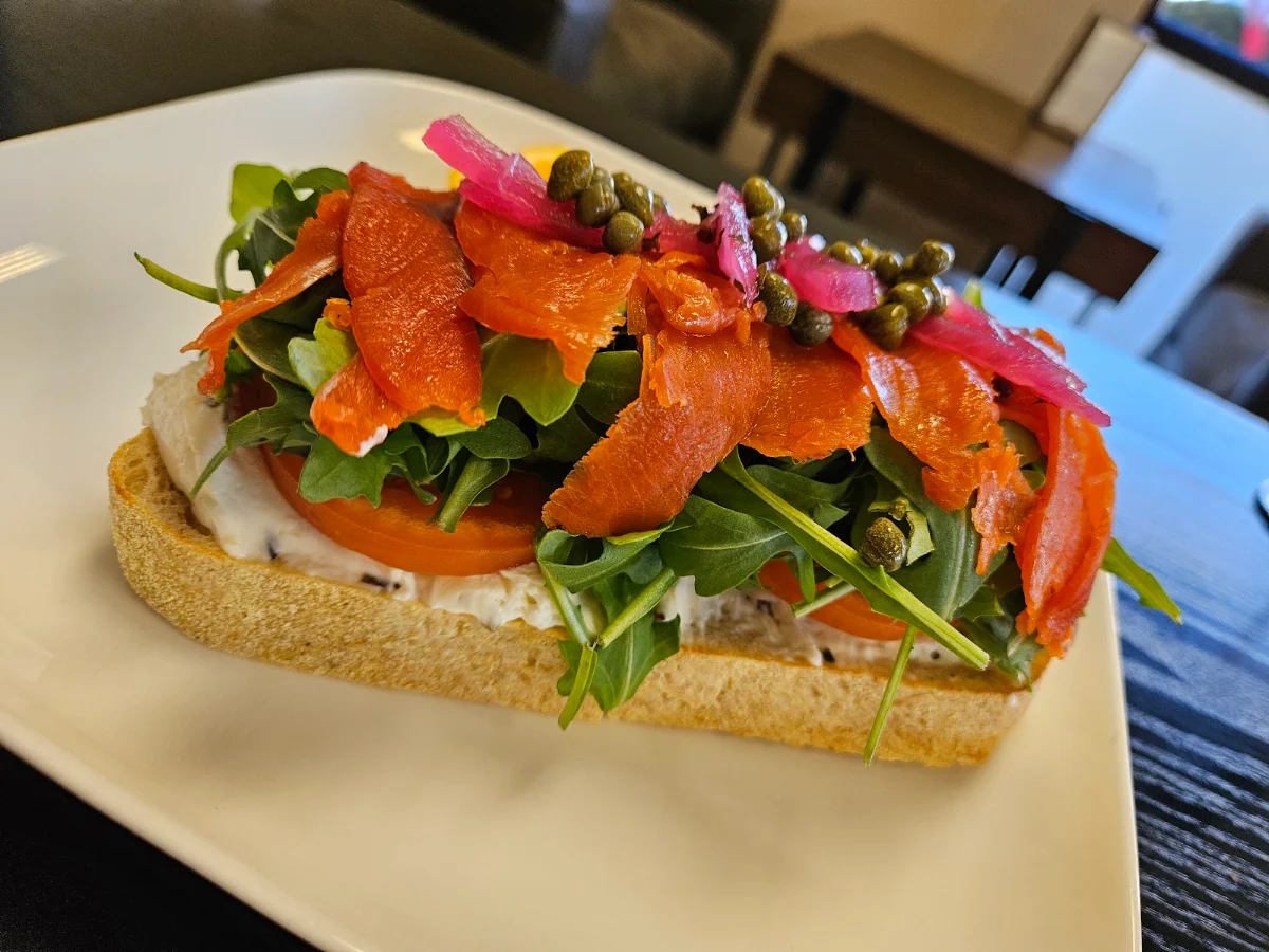 Salmon Open Face Sandwich
