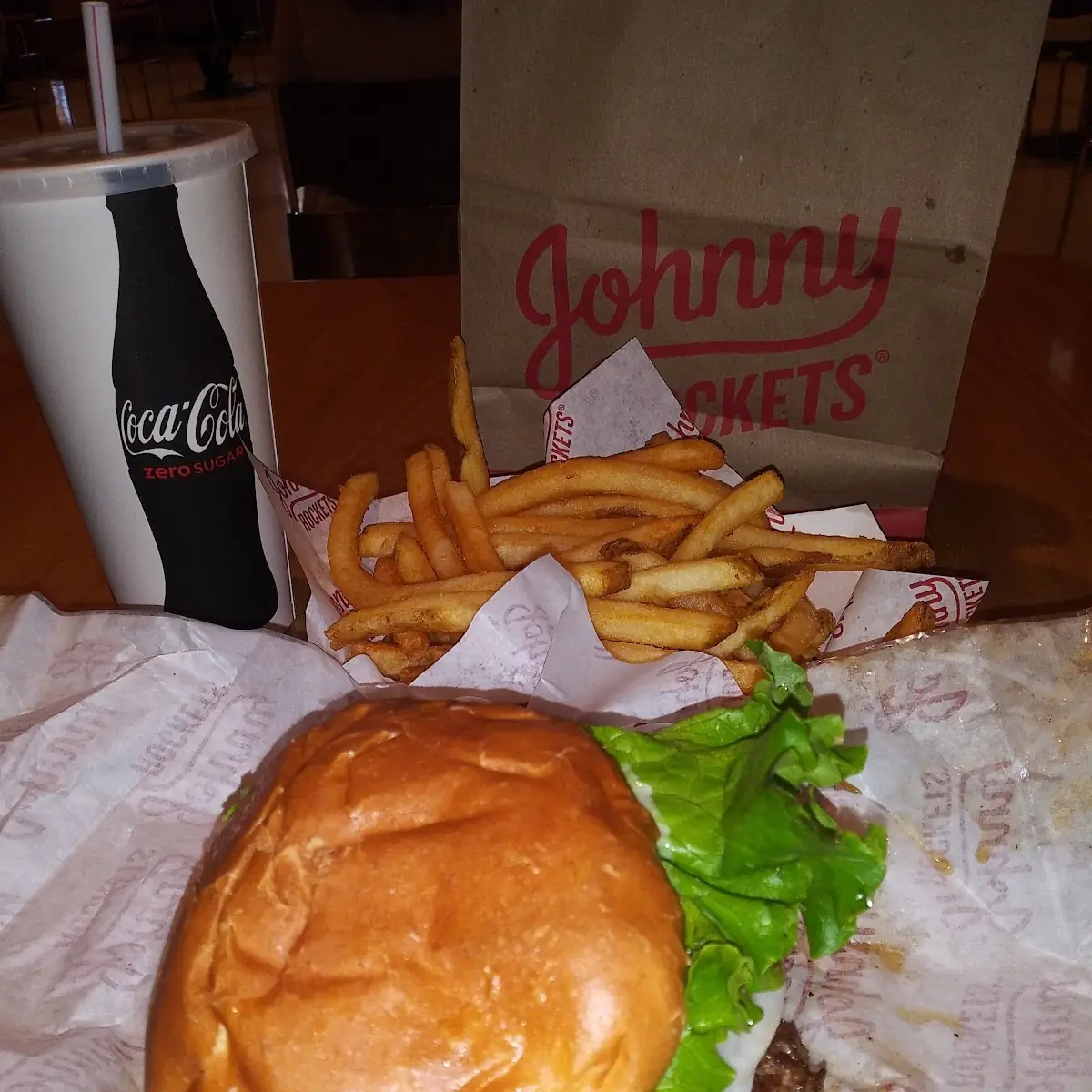 Bacon Cheddar Burger and Fries