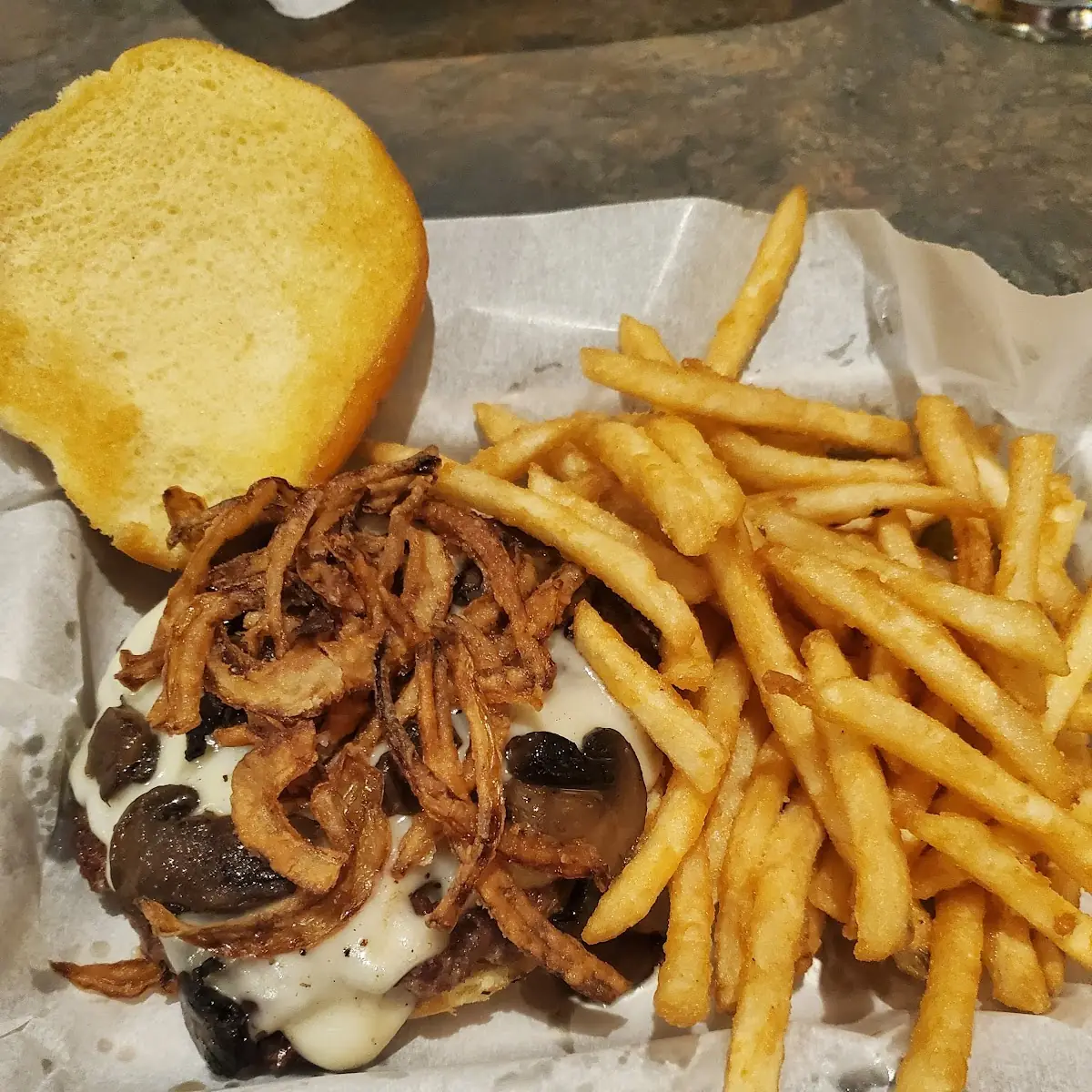 Mushroom and Swiss Burger