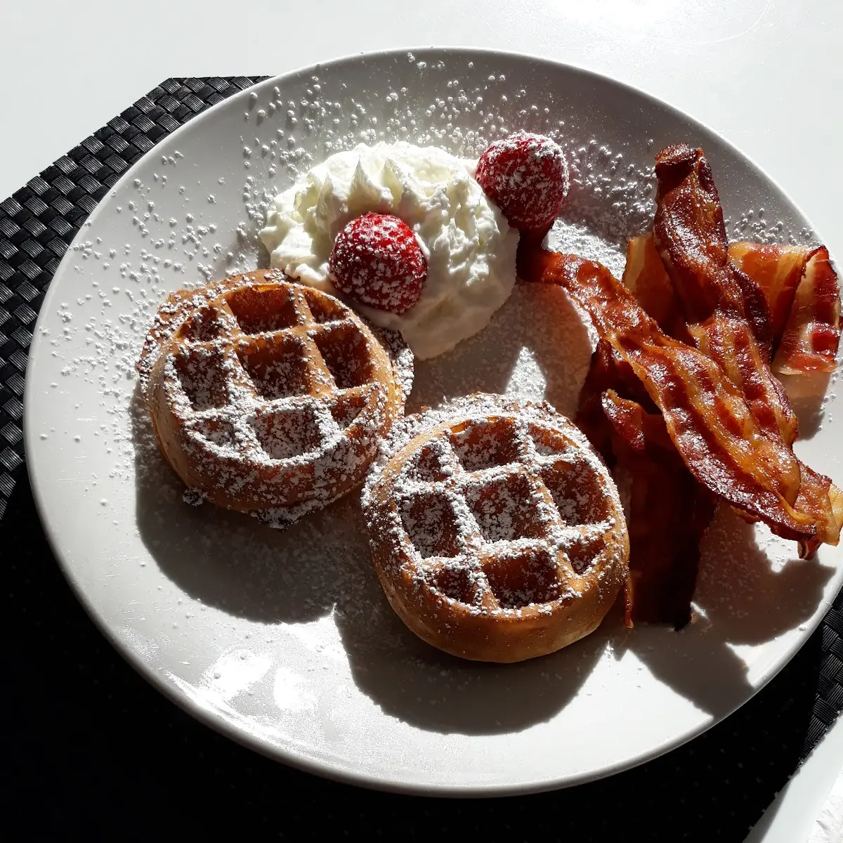 Kids Waffles and Bacon