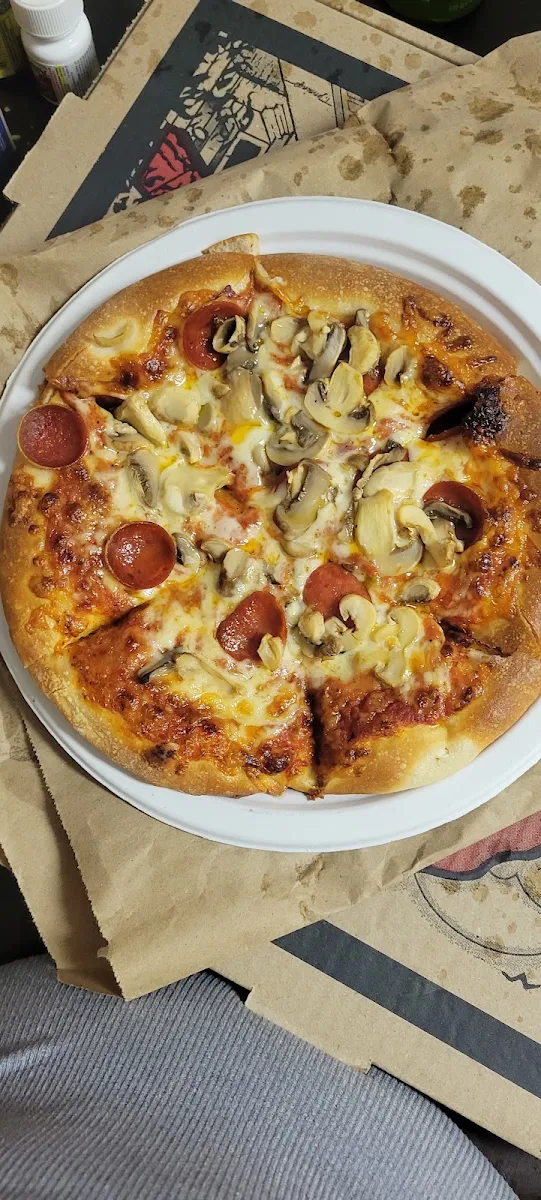 Pepperoni and Mushroom Pizza