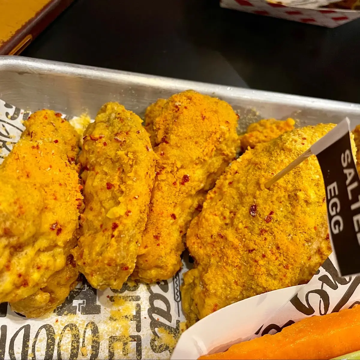 Salted Egg Fried Chicken Wings