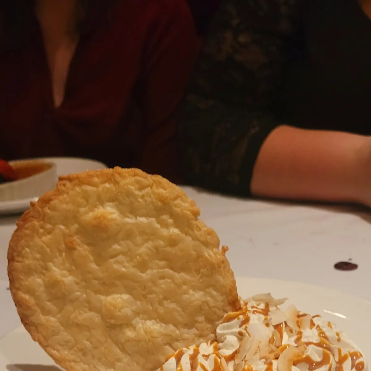 Coconut Cream Pie with House Made Rum Caramel Sauce