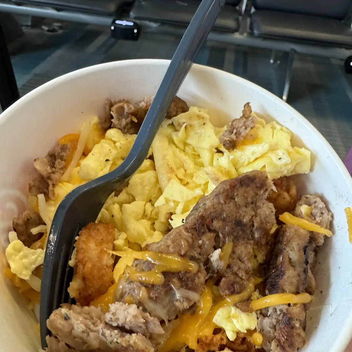 Sausage and Scrambled Egg Bowl