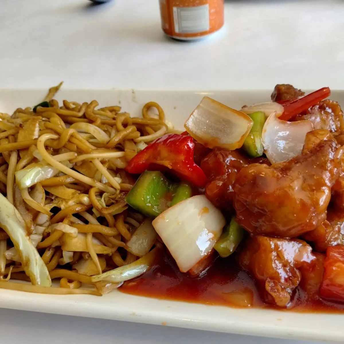 Orange Peel Chicken with Chow Mein
