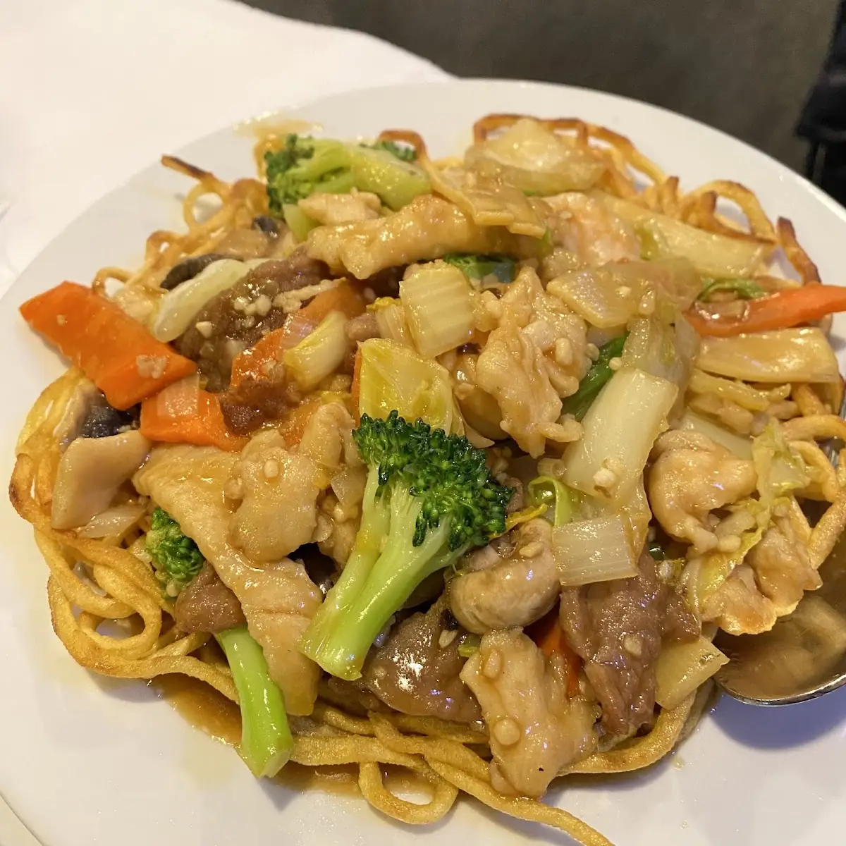 Three Delight Pan-Fried Noodles