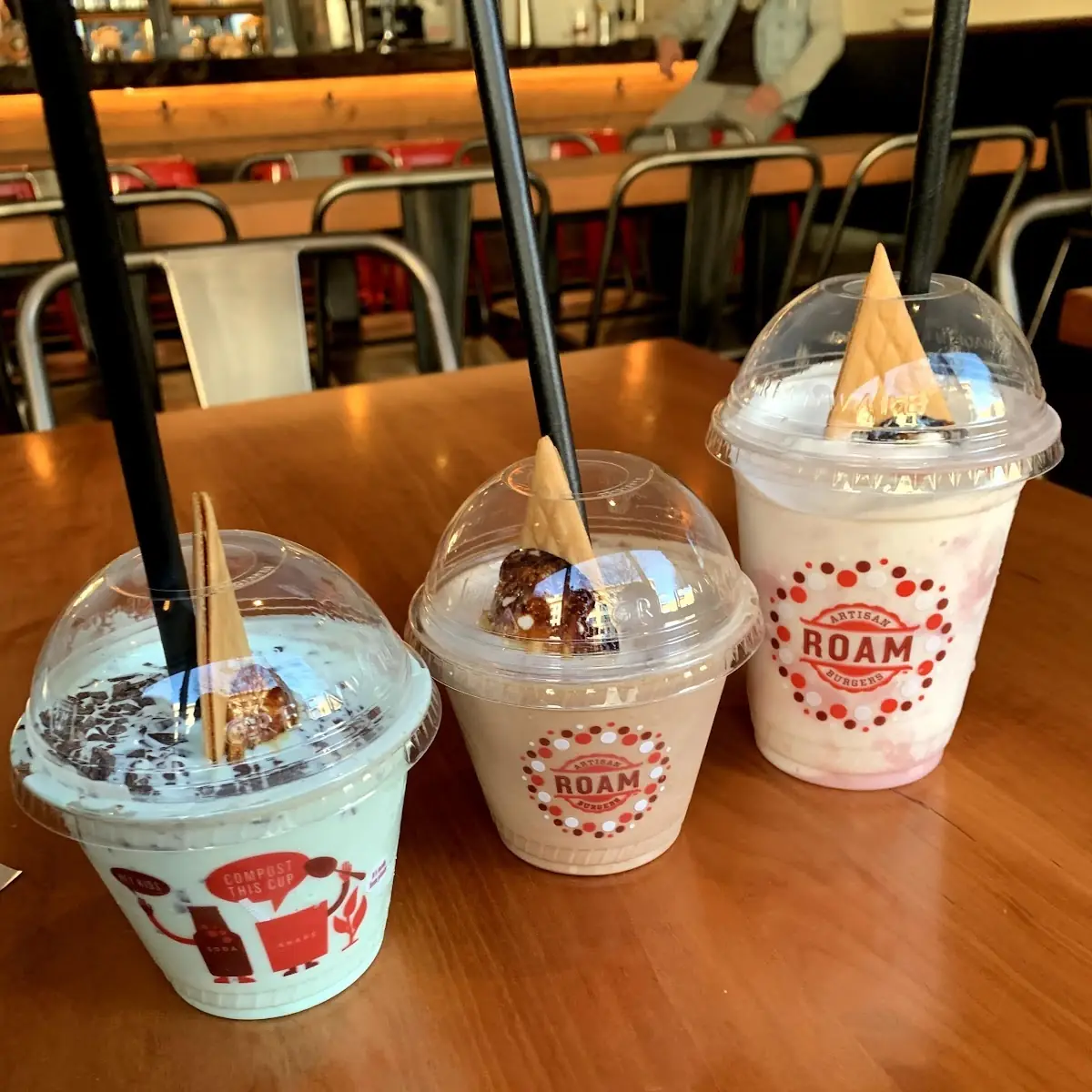 Mint Chip Chocolate Strawberry Milkshakes