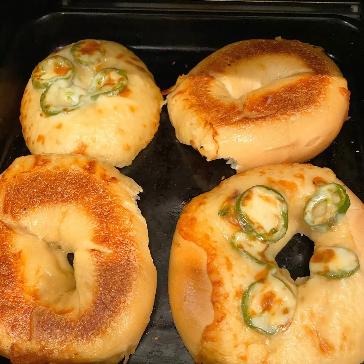 Jalapeno Cheese Bagels