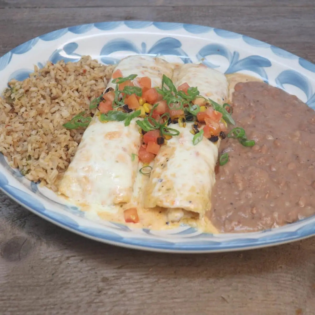 Two Cheese Enchilada Plate with Rice