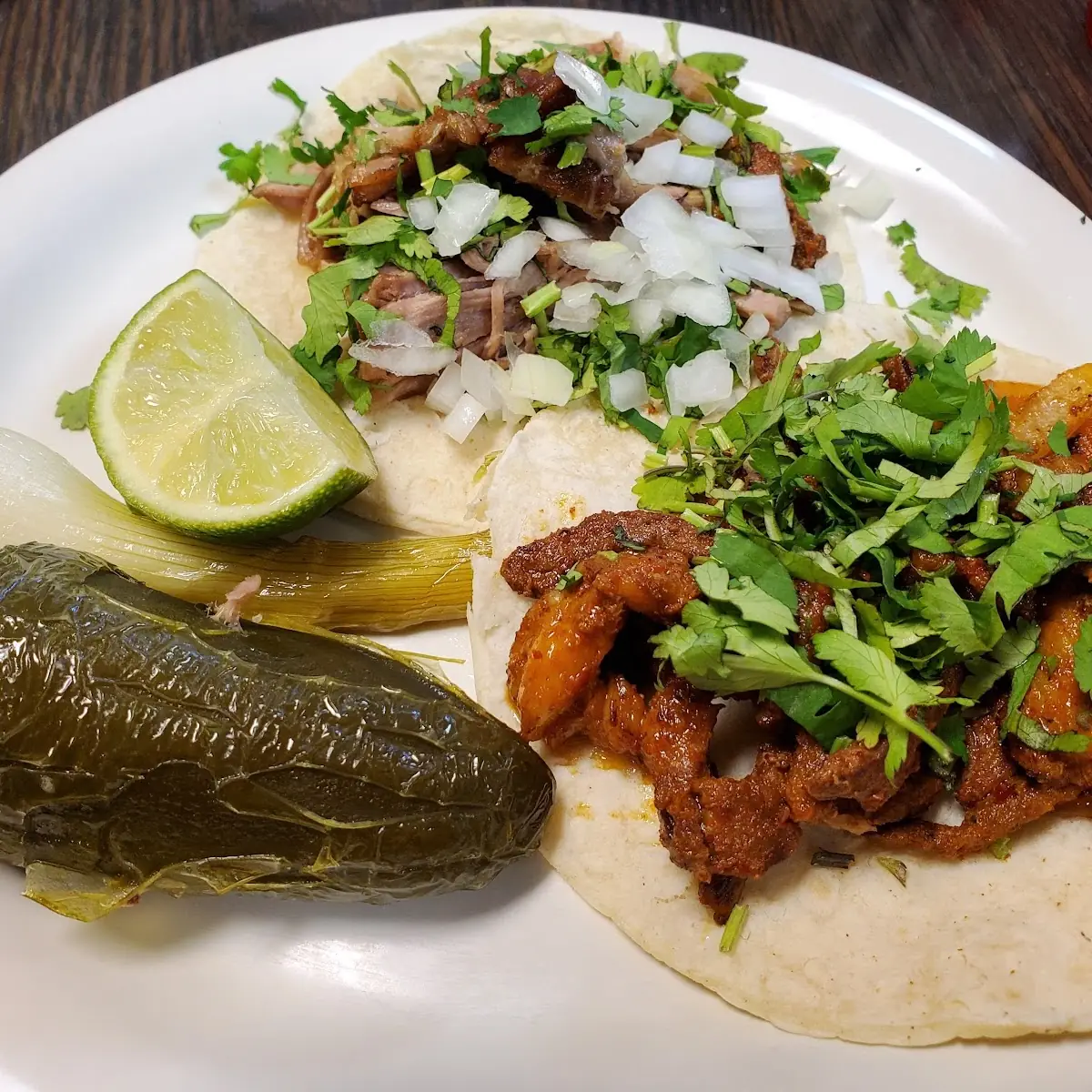 Carnitas Taco and Pastor Taco