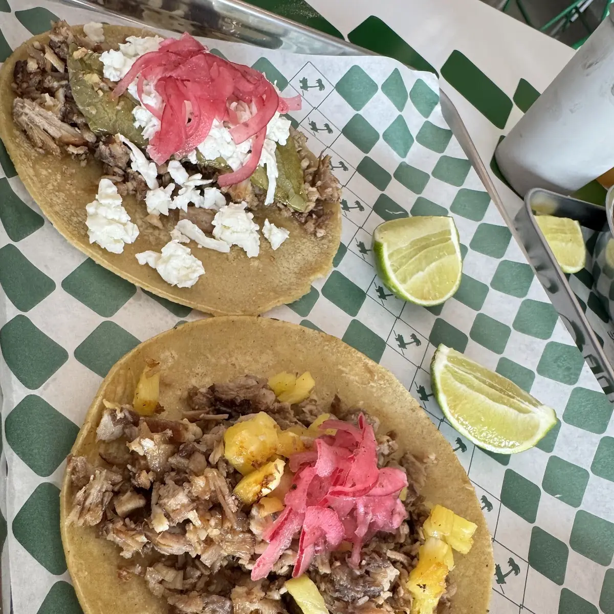Three Carnitas Tacos with Toppings