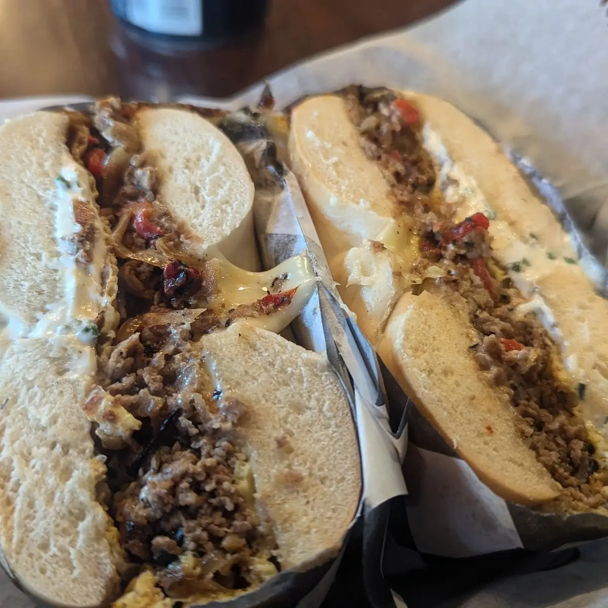 Steak Egg Cheese Bagel