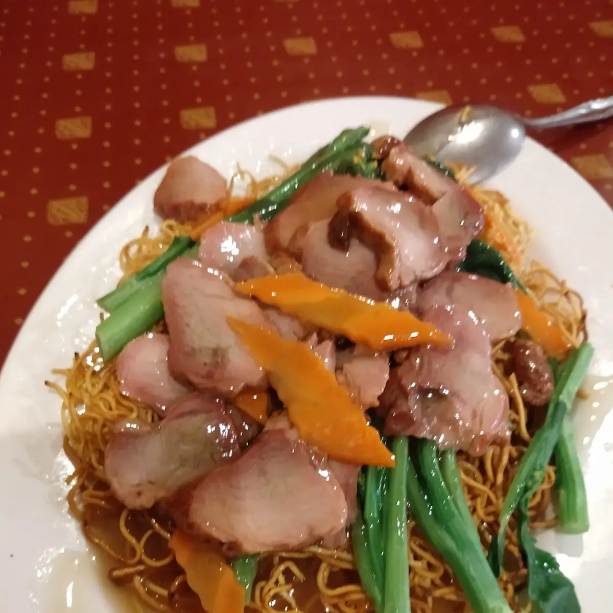 Roast Pork Pan Fried Noodles