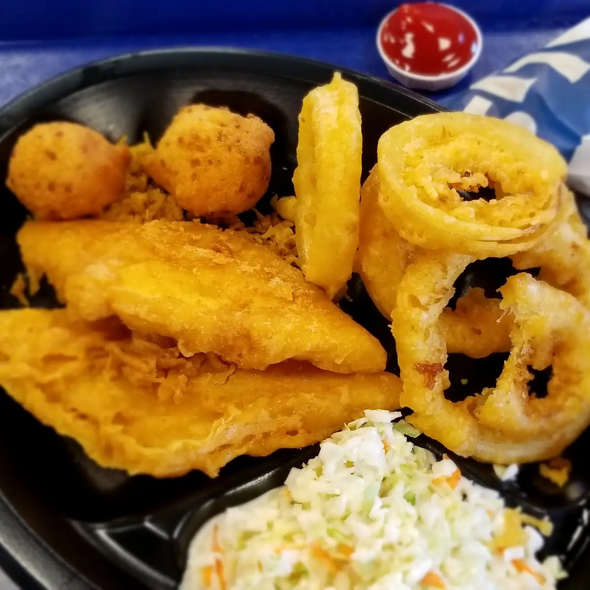 Fish with Onion Rings