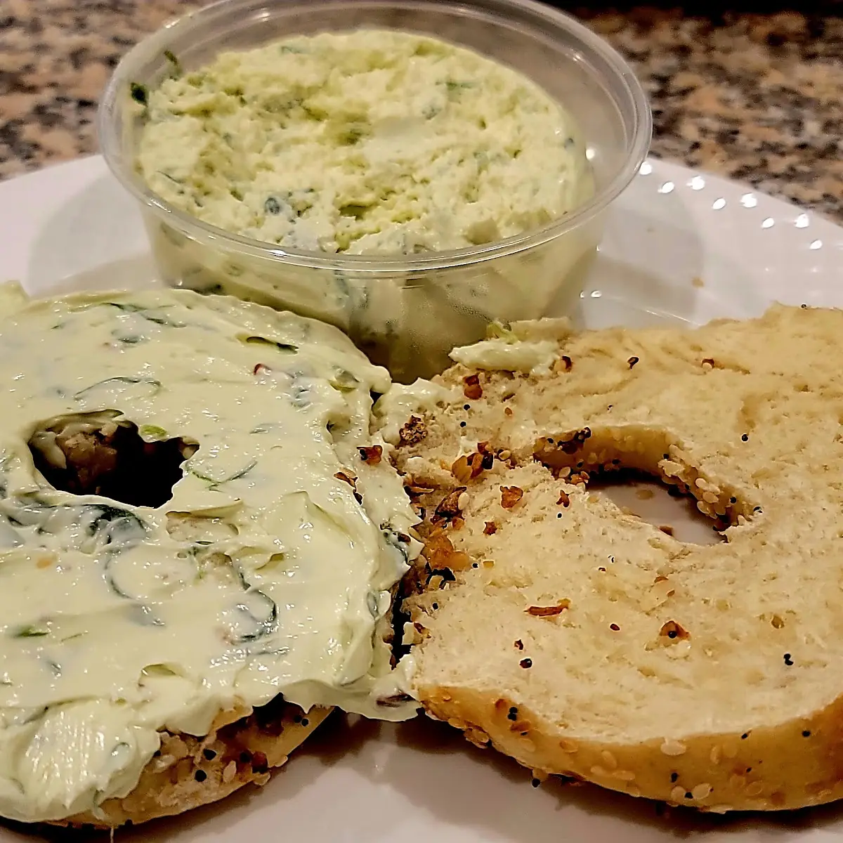 Toasted Everything Bagel with Chive Cream Cheese