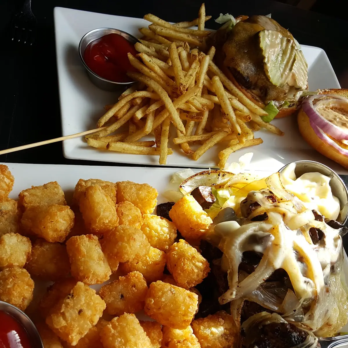 Happy Hour Burger and Fries