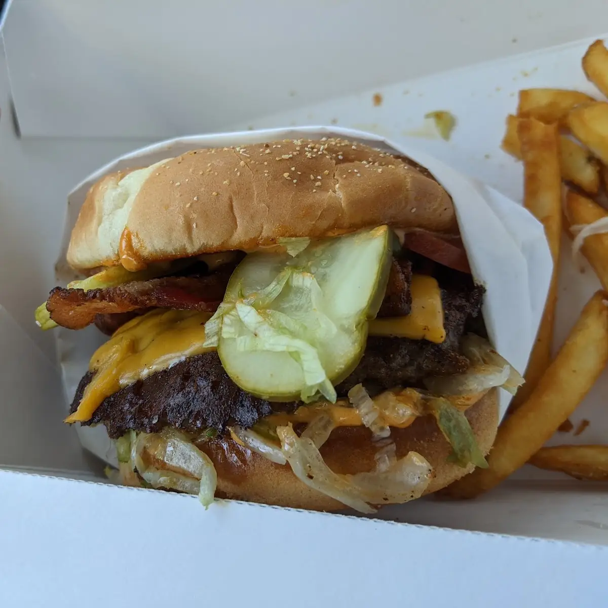 Classic Burger and Fries