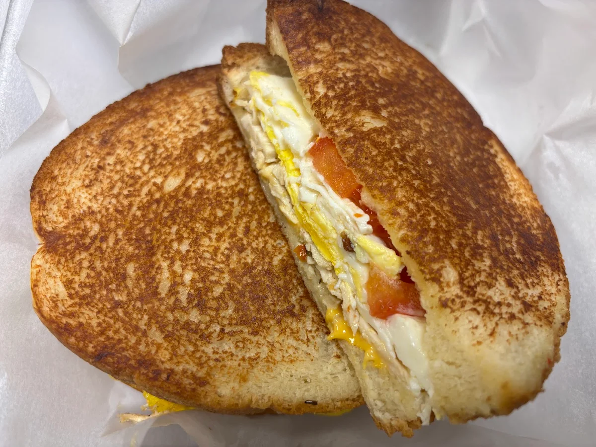 Chicken and Egg Breakfast Sandwich