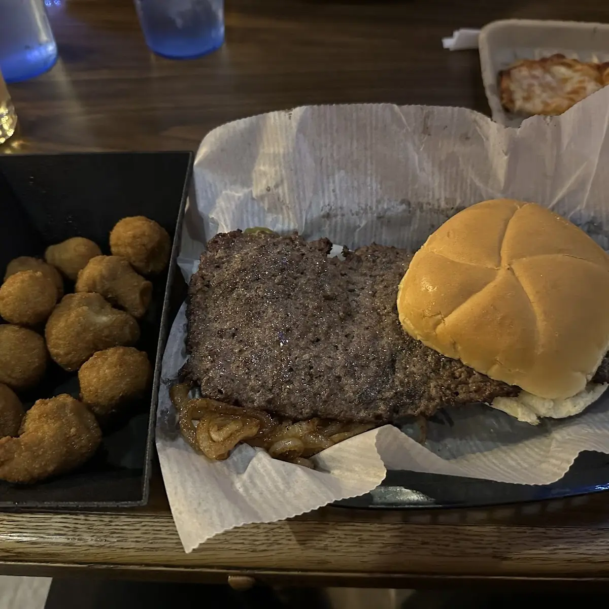 Steak Sandwich and Fried Mushroom