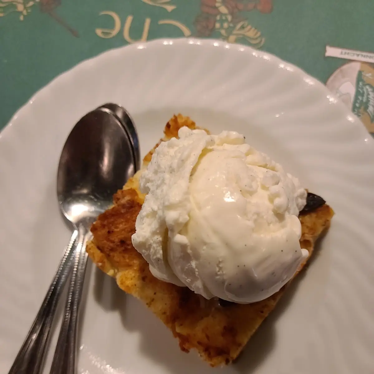 Butterscotch Bread Pudding with Mascarpone Cream