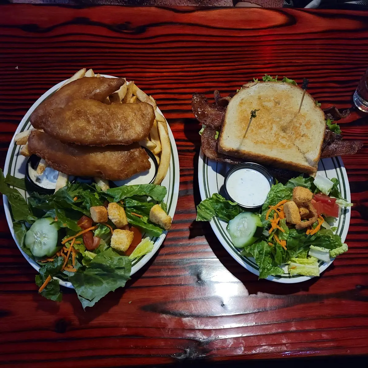 blt Sandwich and Fish and Chips