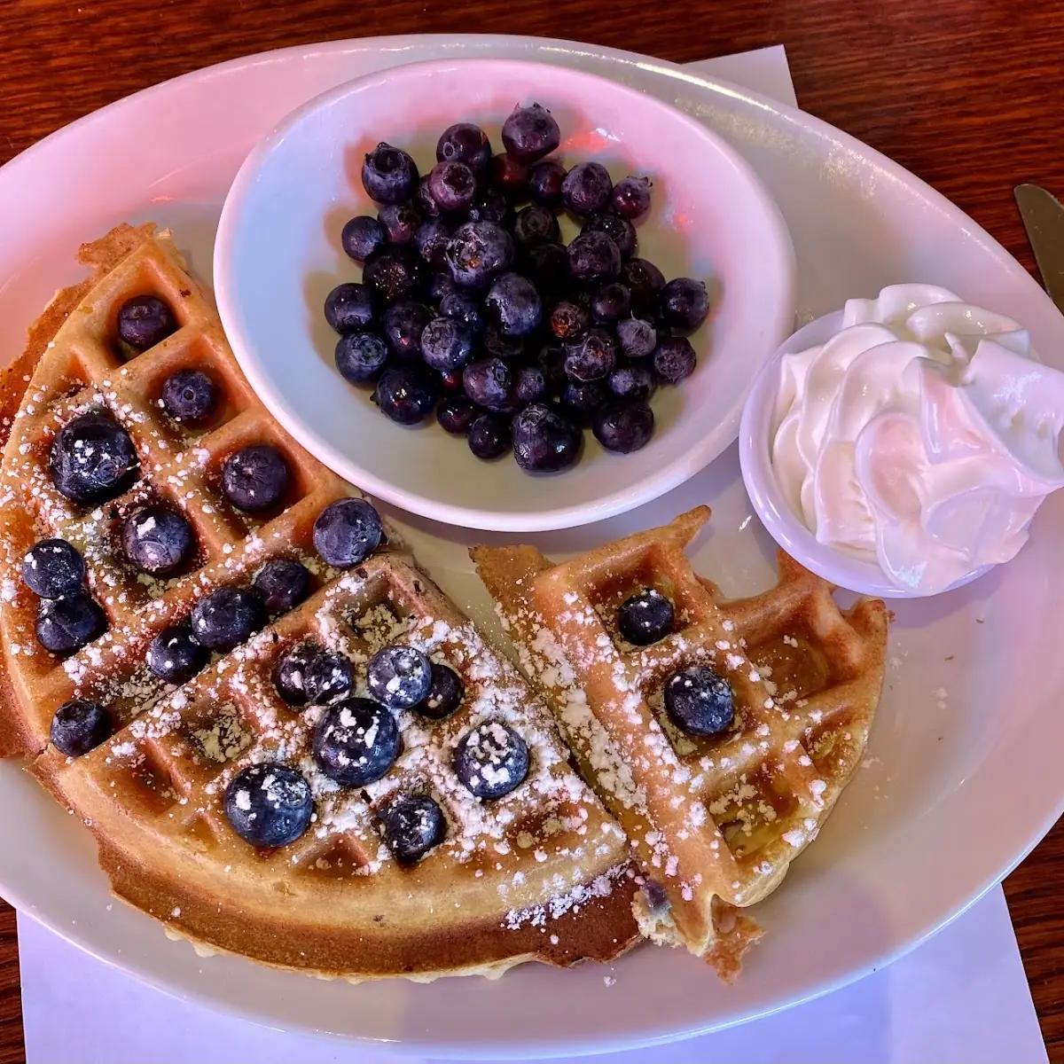 Waffle with Fresh Berries