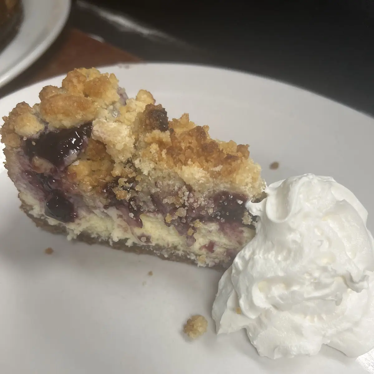 Blueberry Cobbler Cheesecake