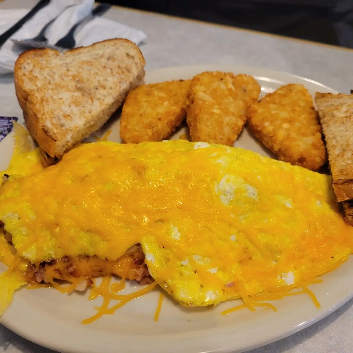 Eggs Bacon Hash Browns Toast