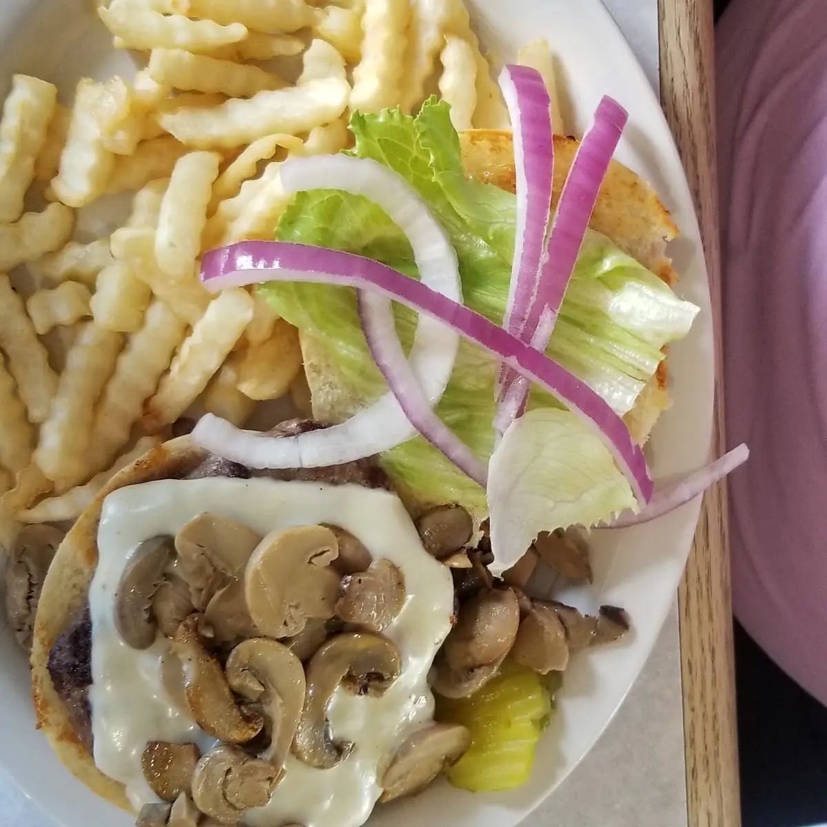 Mushroom Swiss Burger