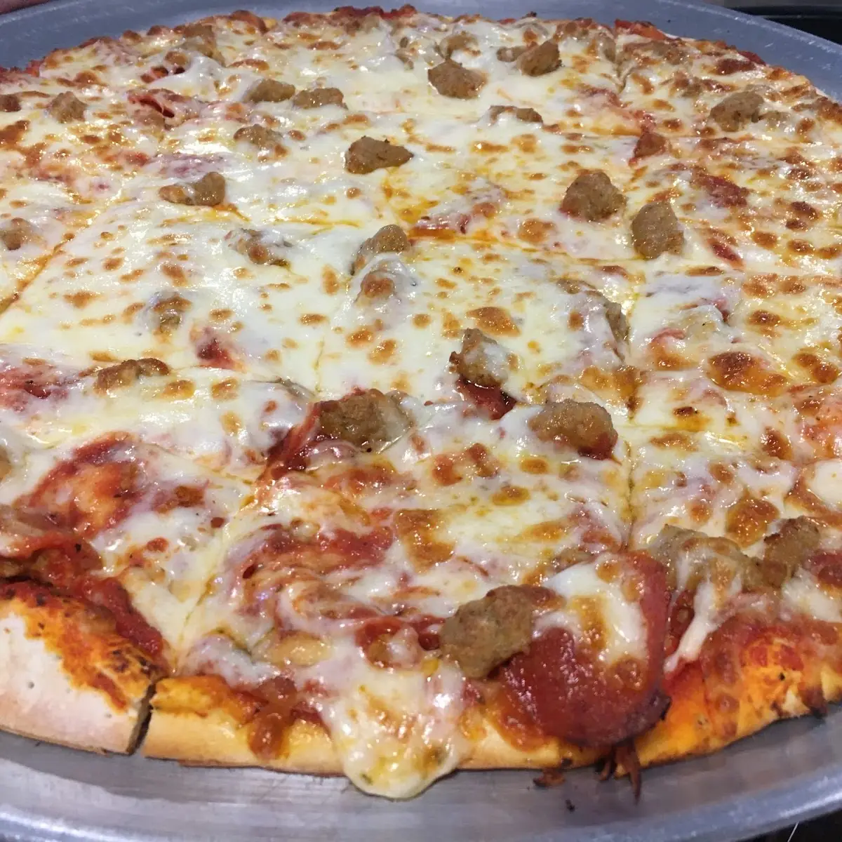 Large Pepperoni and Sausage Pizza Thick Crust