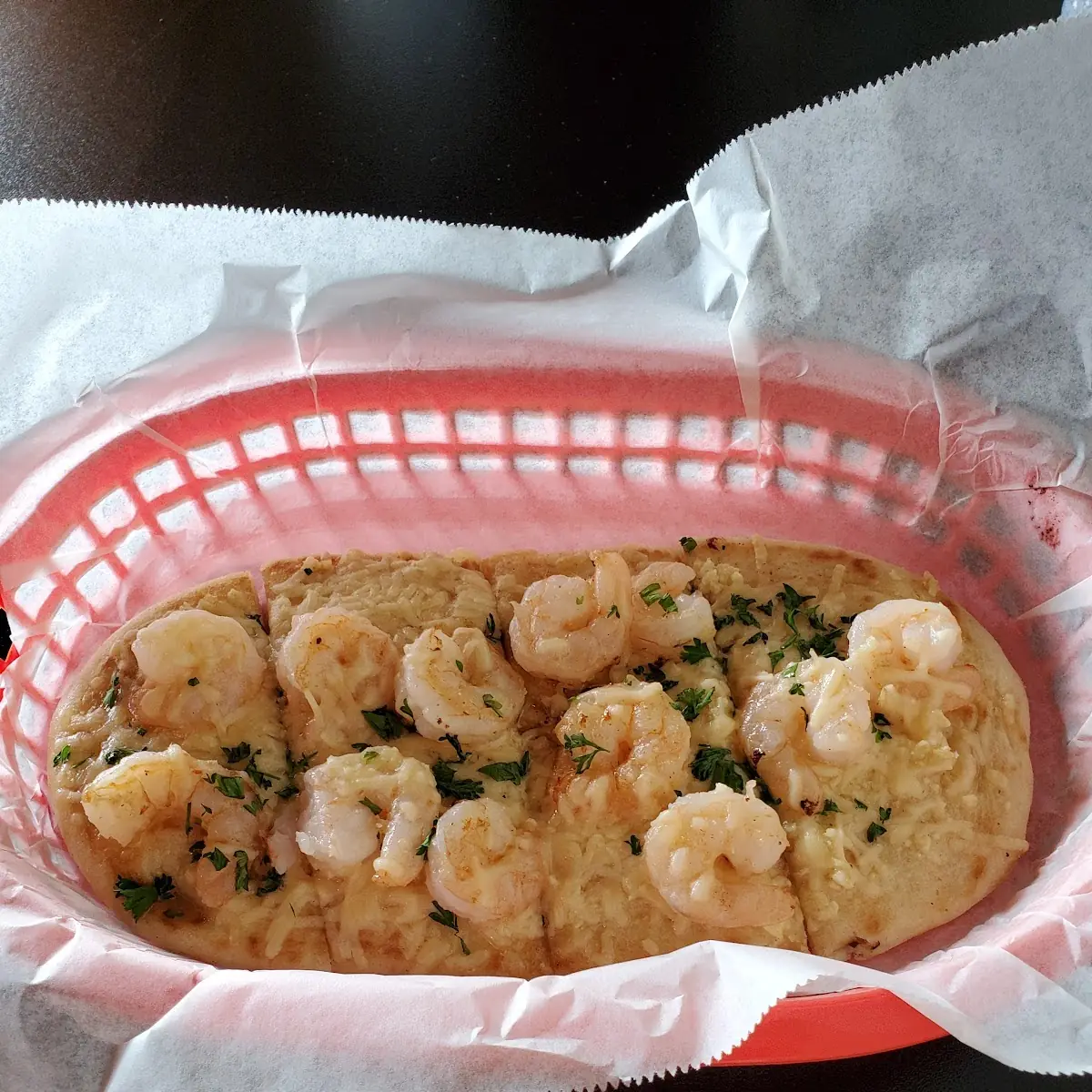 Shrimp Scampi Flatbread Pizza