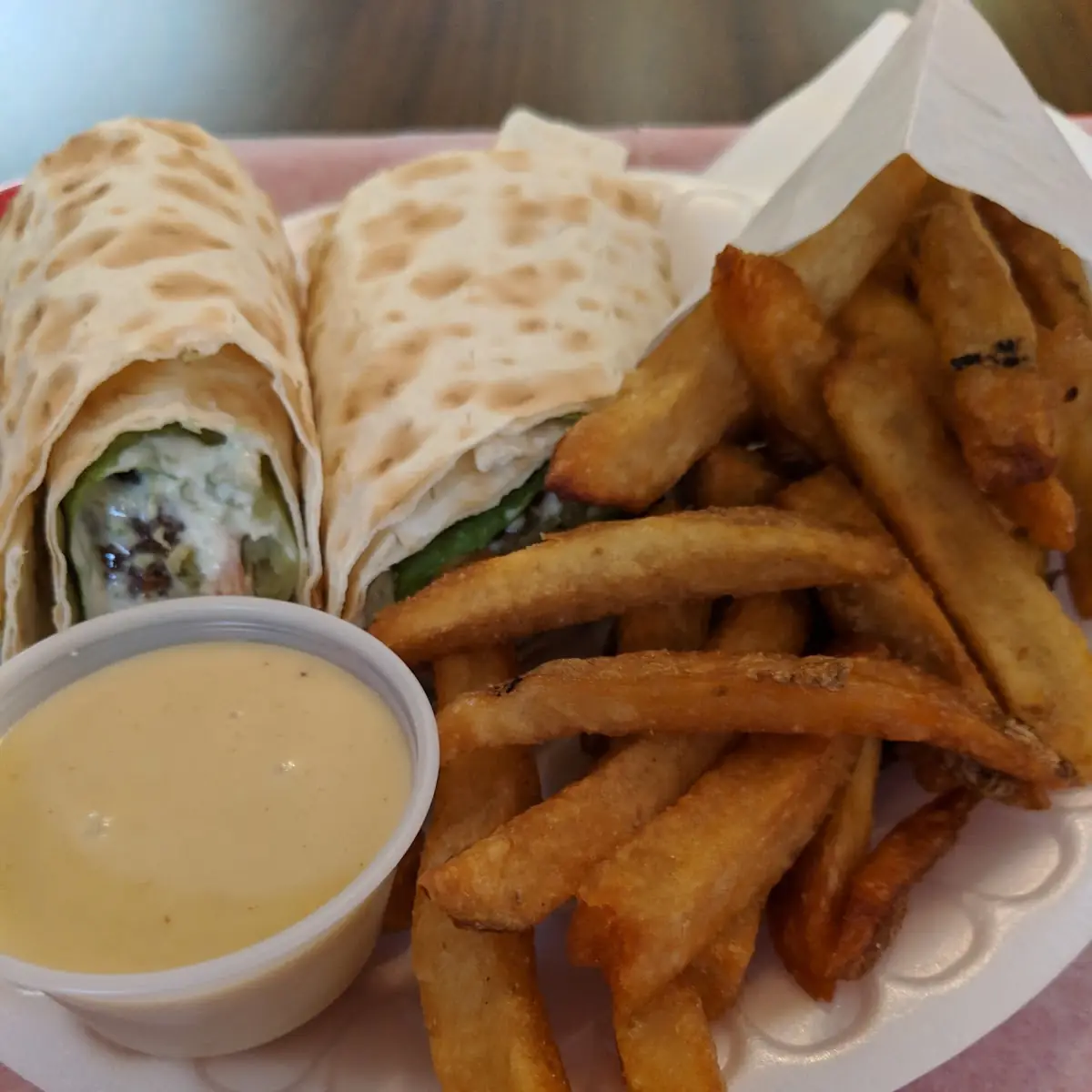 Falafel Wrap with Fries