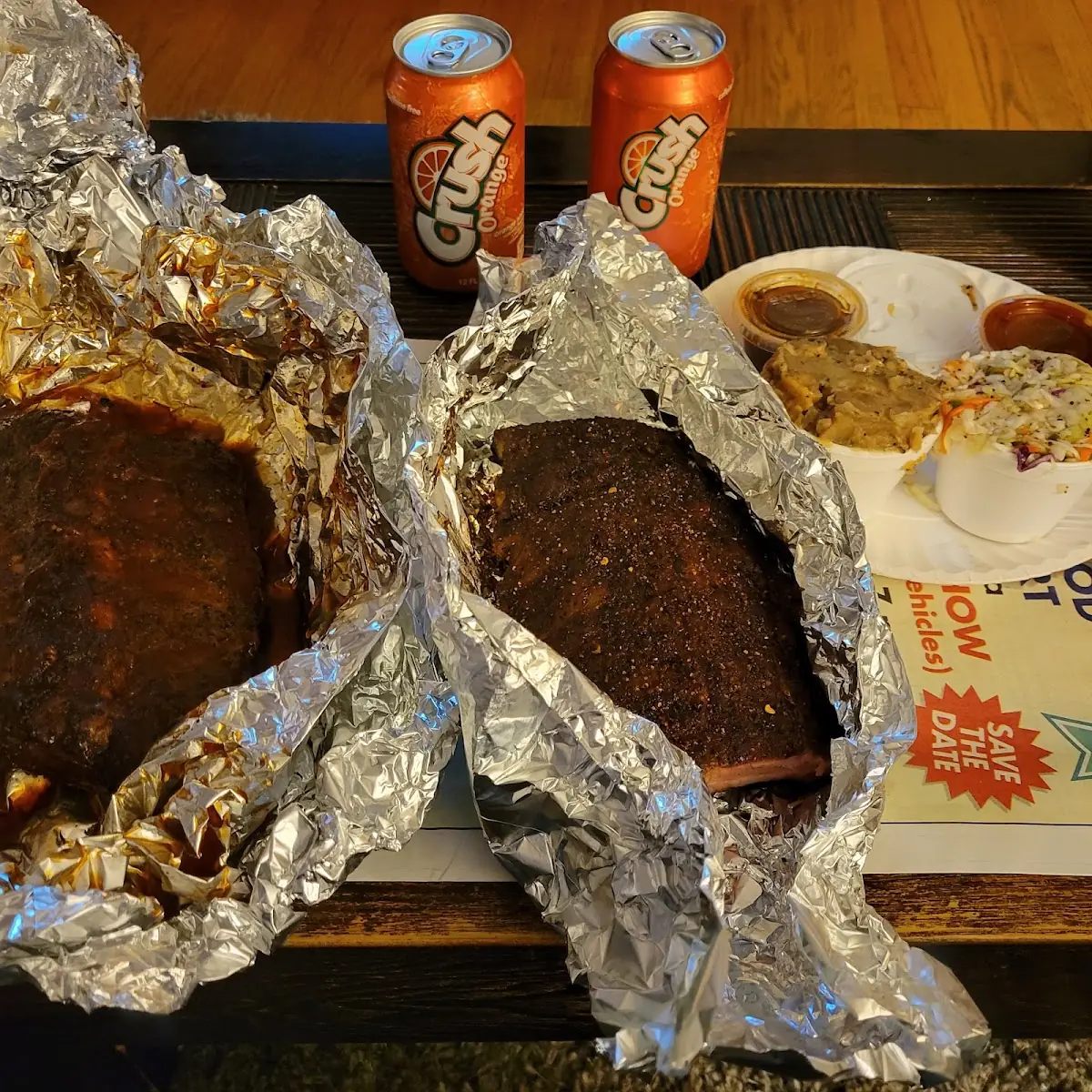 1 Dry Rub Rib Dinner 1 Traditional Rib Dinner