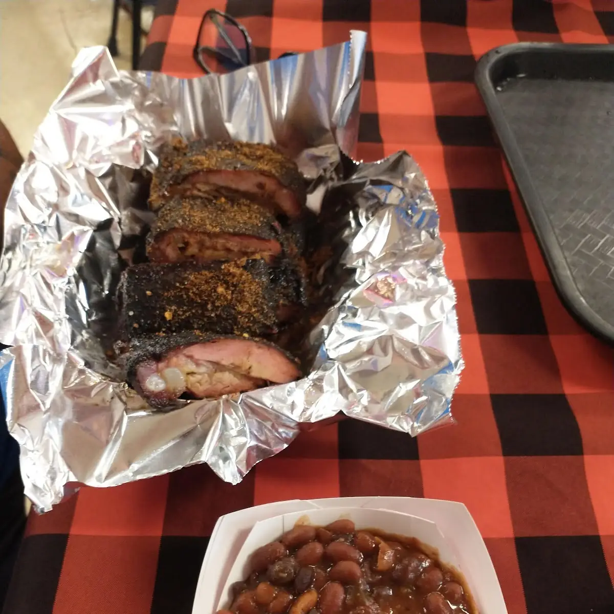 Rib Tips and BBQ Beans